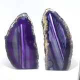 Dyed Agate Mini Geode End Cuts with Quartz and/or Druze Pockets - Cut Base
