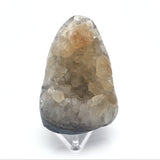 Citrine Crystal Mini Geode with Ombre Color and Polished Edges on Lucite Stand