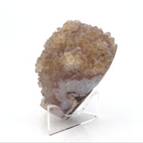 Citrine Druze Stalactite Knob with Frosty Tips on Lucite Stand