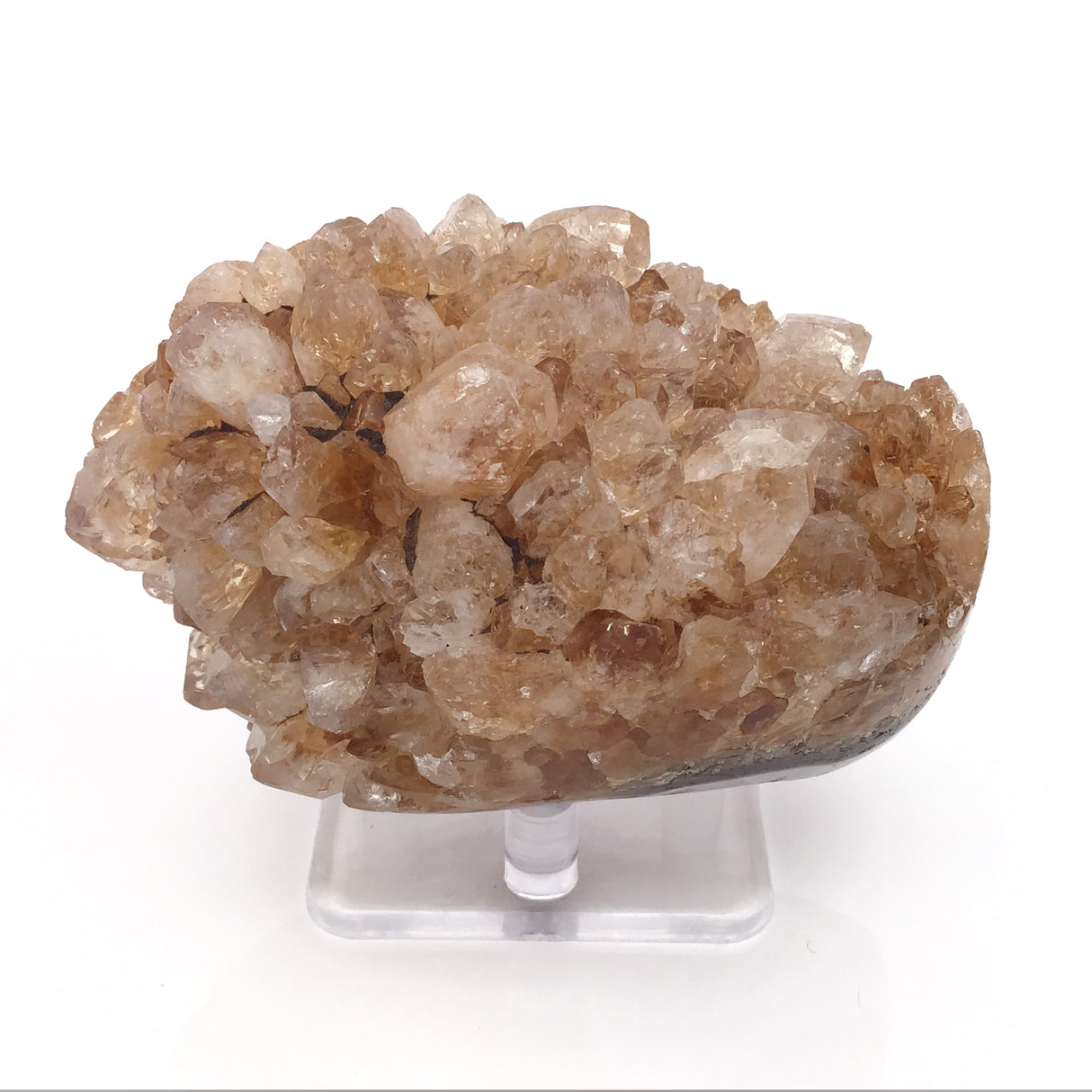 Citrine Crystal Cluster Bulb on Lucite Stand