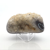 Lemon Citrine Crystal Wedge with Polished Sides on Lucite Stand