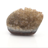 Citrine Crystal Stalactite Ridge with Polished Brown Agate