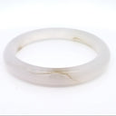 Milky Agate Bangle Bracelet