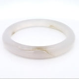 Milky Agate Bangle Bracelet