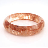 Golden Healer Bangle Bracelet - Red And Yellow Hematoid Quartz
