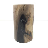 Indonesian Petrified Wood Single Tealight Candle Holder - Tall Column