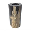 Indonesian Petrified Wood Single Tealight Candle Holder - Tall Column