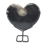 Indonesian Petrified Wood Heart in Fitted Stand - Large
