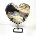 Indonesian Petrified Wood Heart in Fitted Stand - Large