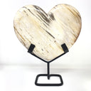 Indonesian Petrified Wood Heart in Fitted Stand - Large