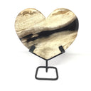 Indonesian Petrified Wood Heart in Fitted Stand - Large