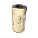 Indonesian Petrified Wood Single Tealight Candle Holder - Tall Column