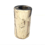 Indonesian Petrified Wood Single Tealight Candle Holder - Tall Column