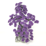 Amethyst Gemstone Tree on Prasiolite Geode Base with Calcite Inclusion