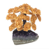 Citrine Gemstone & Clay Polymer Tree on Gemstone Base