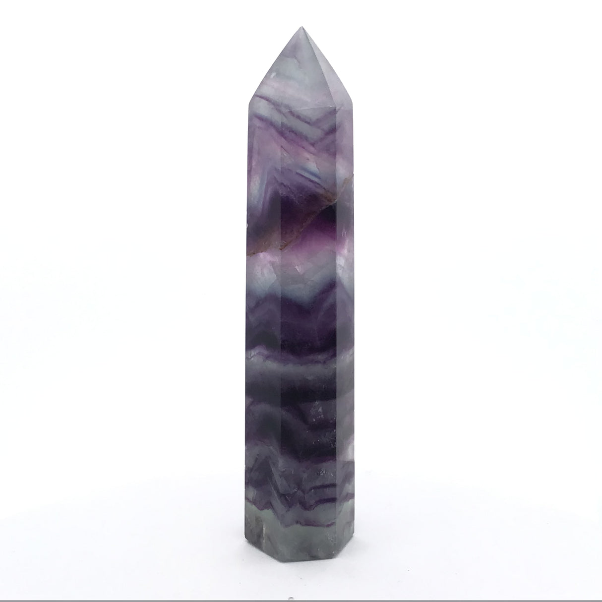 A+ Translucency Rainbow Fluorite Tower Point - 5 inch to 6 inches