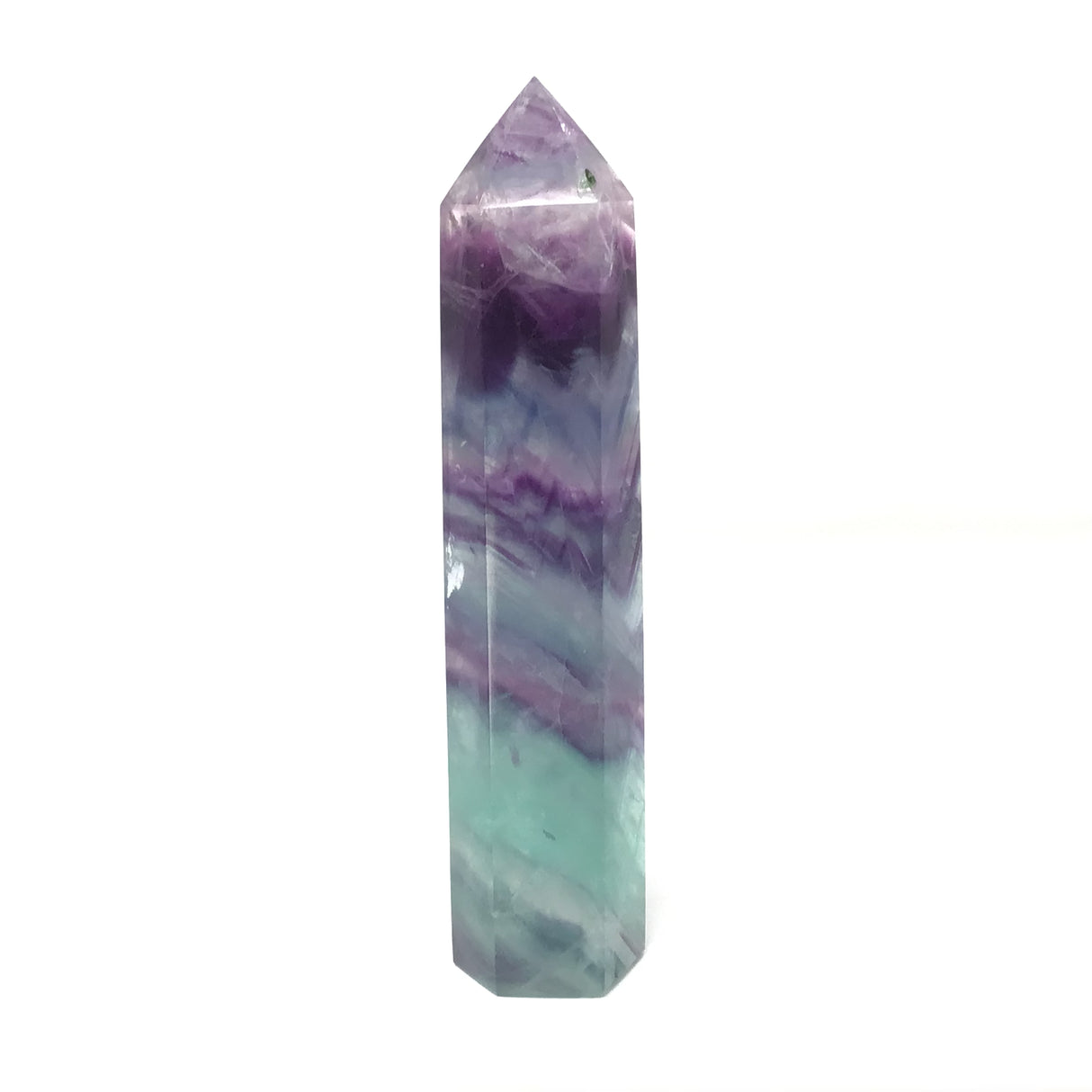 A+ Translucency Rainbow Fluorite Tower Point - 5 inch to 6 inches