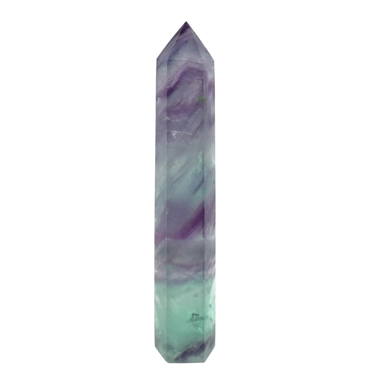 A+ Translucency Rainbow Fluorite Tower Point - 5 inch to 6 inches