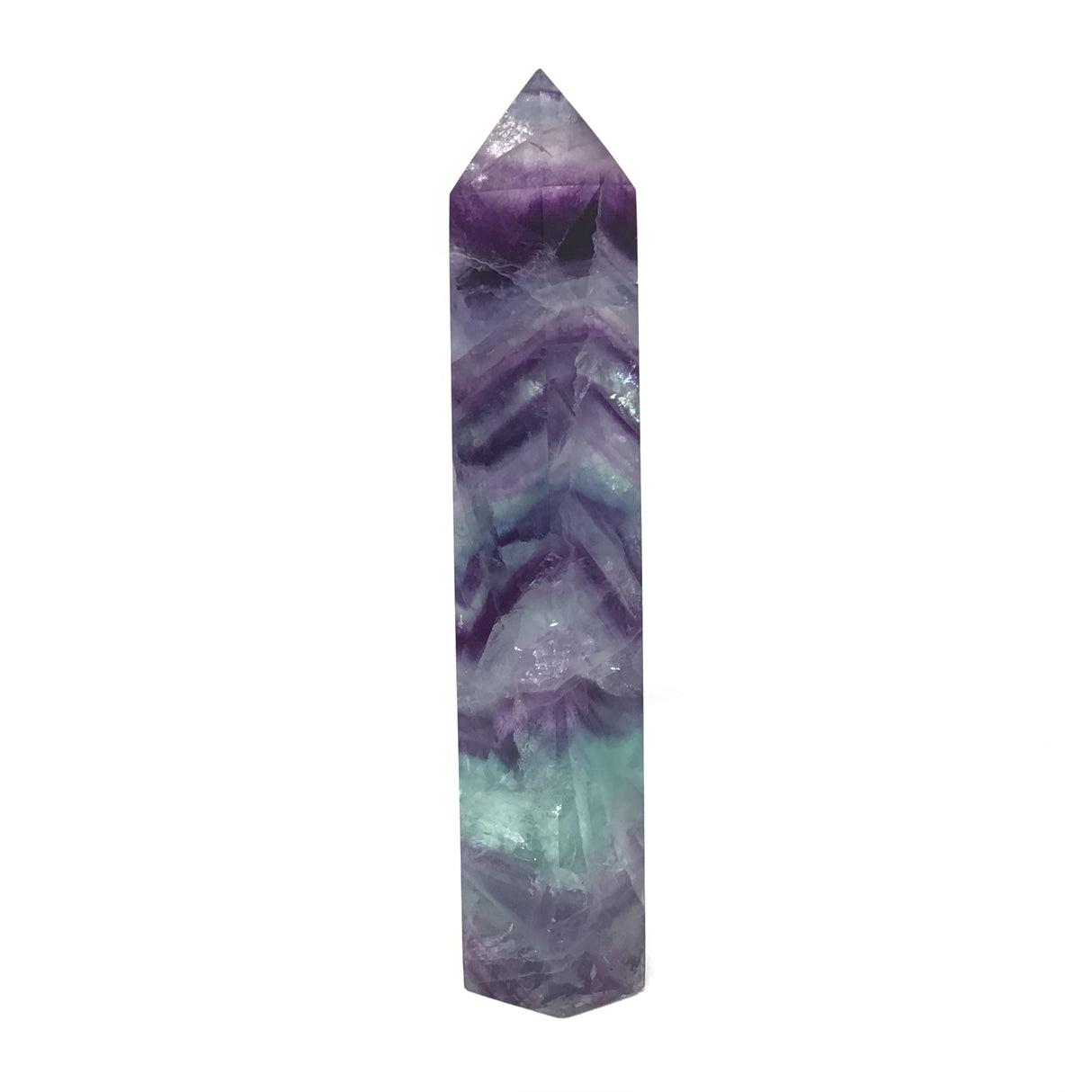 A+ Translucency Rainbow Fluorite Tower Point - 7 inch to 9 inches