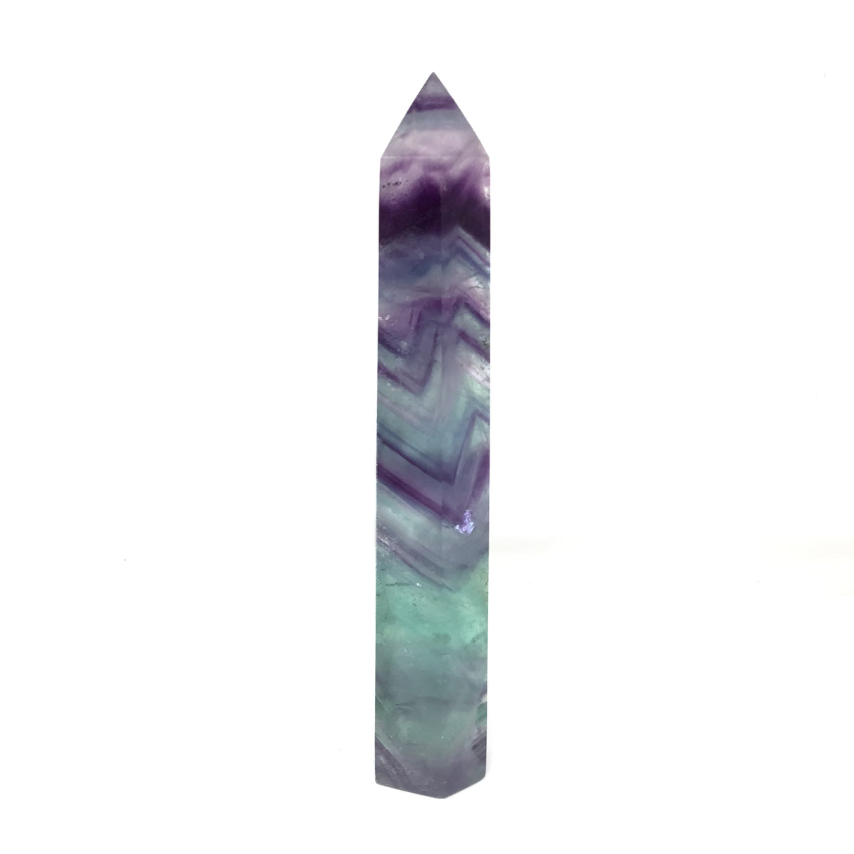 A+ Translucency Rainbow Fluorite Tower Point - 7 inch to 9 inches