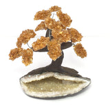 Citrine Gemstone & Clay Polymer Tree on Gemstone Base