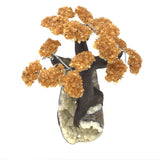 Citrine Gemstone & Clay Polymer Tree on Gemstone Base