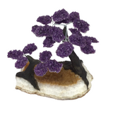 Amethyst Duo Gemstone Tree with Clay Polymer on Citrine Base