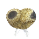 Citrine Druze Heart on Lucite Stand
