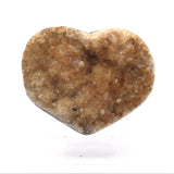 Citrine Druze Heart on Lucite Stand