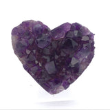Amethyst Crystal Heart on Lucite Stand - Mini