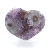 Rose De France Druze Stalactite Heart on Lucite Stand - Mini