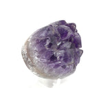 Large Crystal Amethyst Heart on Lucite Stand with Clear Phantom Tips