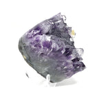 3" Amethyst Crystal Heart with Frosty Tips on Lucite Stand - with Calcite