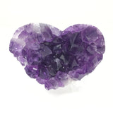 3" Amethyst Crystal Heart with Frosty Tips on Lucite Stand