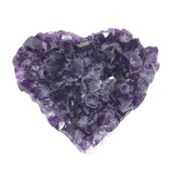 3" Amethyst Crystal Heart with Frosty Tips on Lucite Stand
