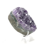 3" Amethyst Crystal Heart with Frosty Tips on Lucite Stand