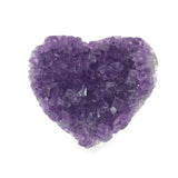 Amethyst Crystal Heart on Lucite Stand - Medium with Gemmy Color