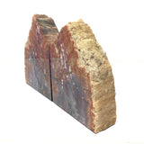 Arizona Conifer Petrified Wood Bookends with Great Bark Preservation