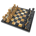 Jeu d'échecs en onyx mexicain sculpté à la main - Moyen 10,5"