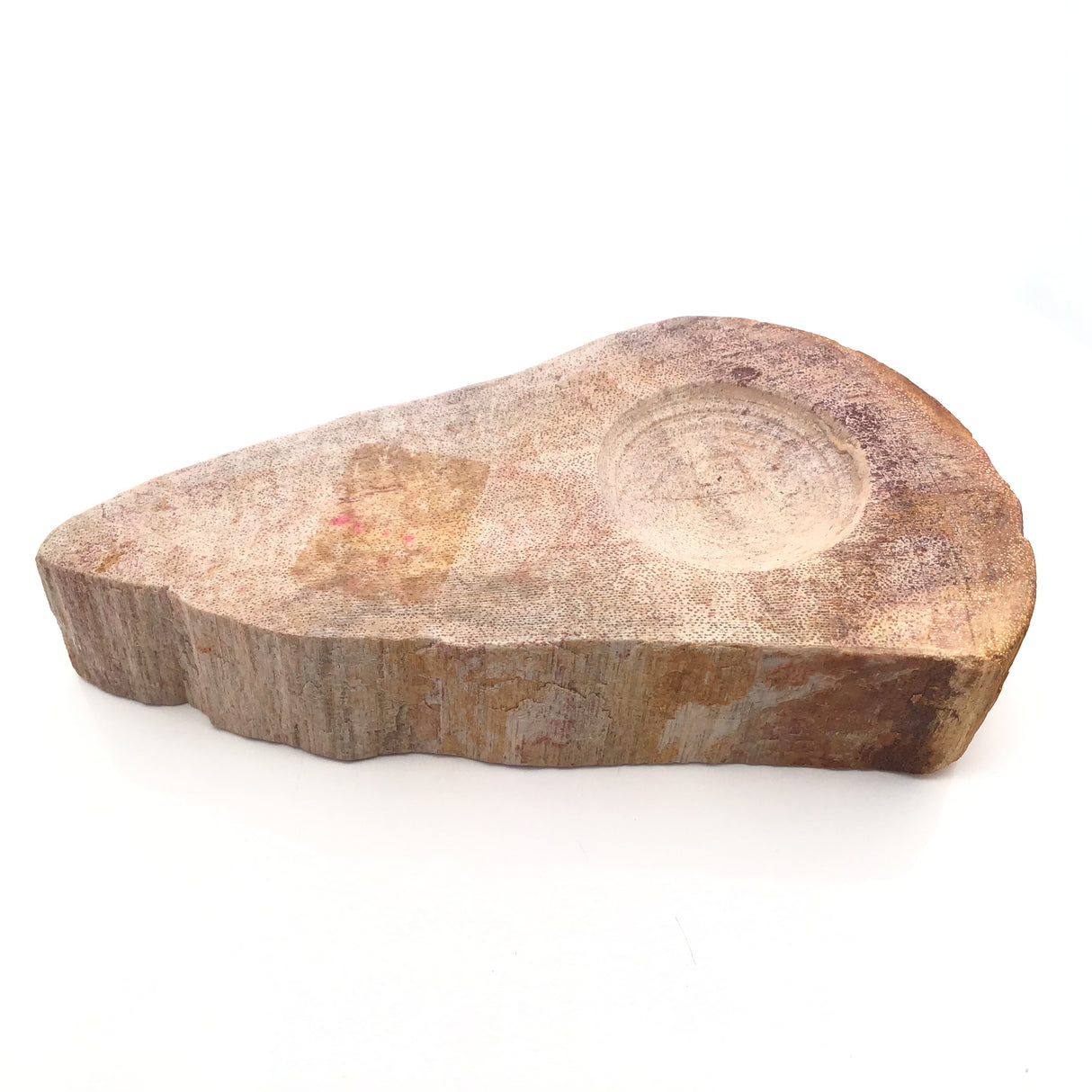 Indonesia Petrified Wood Sphere Stand - Freeform Wedge with Divot