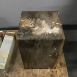 Cube de bois pétrifié indonésien entièrement poli