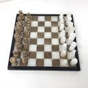 Hand Carved Mexican Onyx Stone Chess Set - Medium 10.5"