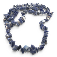 Rare Earth Gallery 32-inch chunky sodalite chip necklace featuring polished blue and white natural stone fragments.