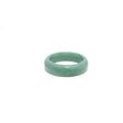Guatemala jade solid-stone band ring in solid medium sage-green jade, size 3