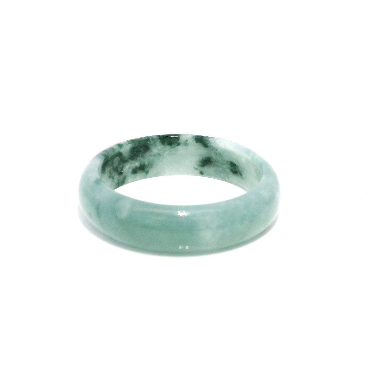 Guatemala Jade Gemstone Ring - Solid Stone Carving