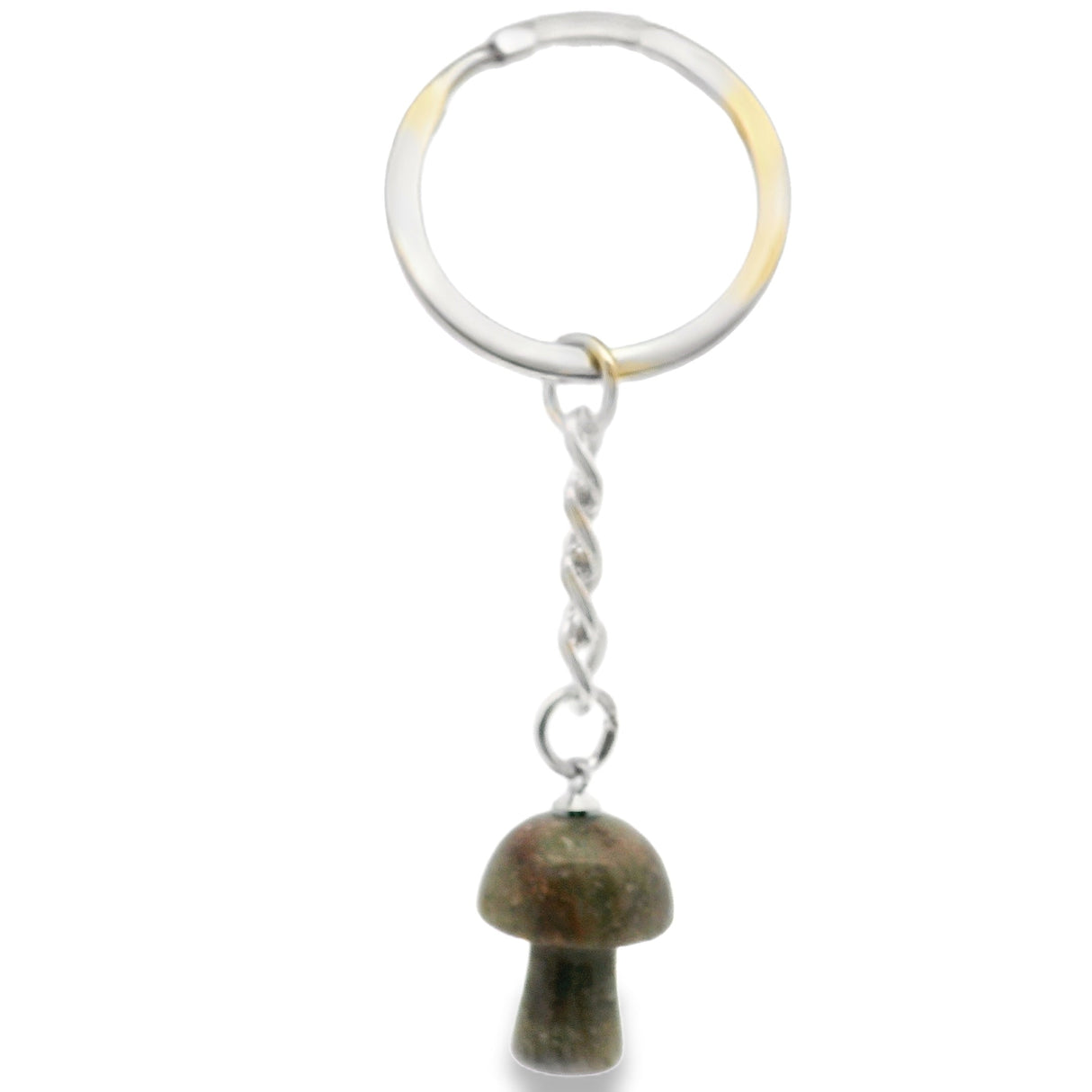 Rainforest Jasper Mushroom Keychain