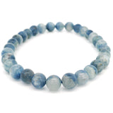 A+ Clarity Kyanite Beaded Bracelet - 6.5 mm Rounds - Large