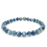 A+ Clarity Kyanite Beaded Bracelet - 6.5 mm Rounds - Large