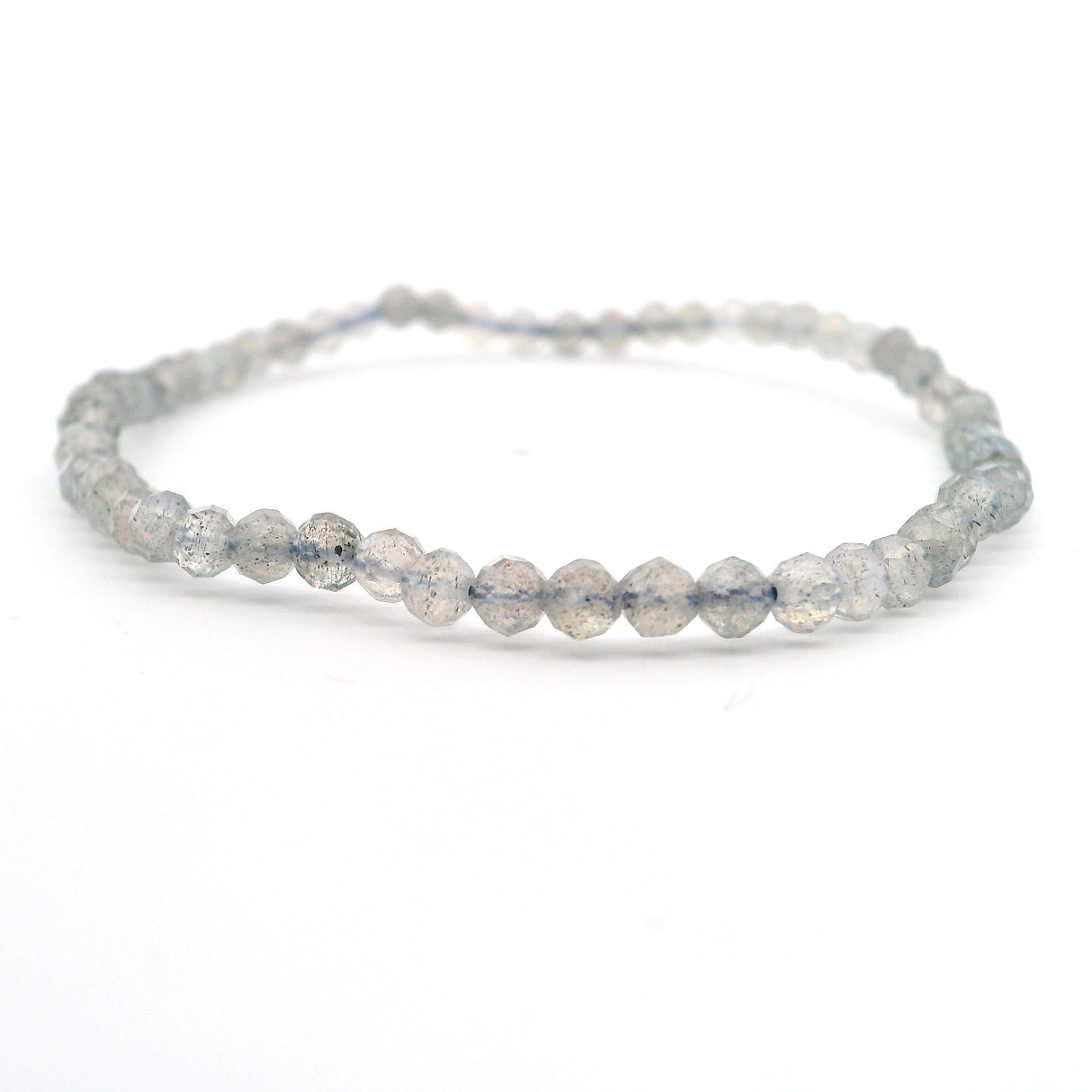 Labradorite Beaded Bracelet 3mm Faceted Rounds