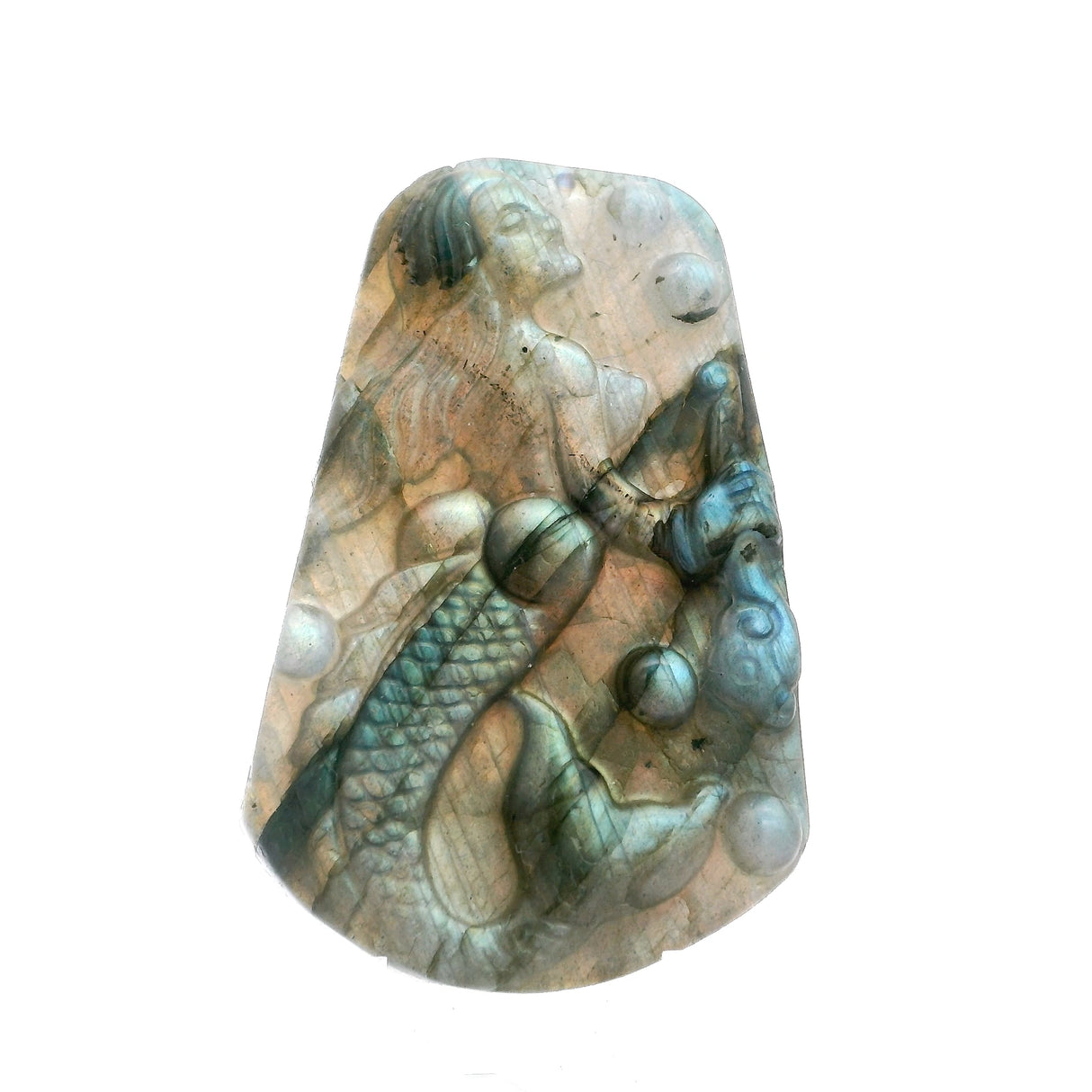 AA+ Labradorite Mermaid Carving 2"